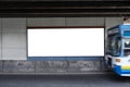 Billboard with Bus Passing Royalty Free Stock Photo