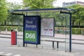 Billboard D66 At A Bus Stop At Amstelveen The Netherlands 2019 Royalty Free Stock Photo