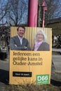 Billboard D66 Political Party At Duivendrecht The Netherlands 11-3-2022 Royalty Free Stock Photo