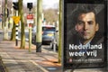 The hague, Holland - March 11, 2021: Billboard Forum voor Democratie elections. The text says `Nederland weer vrij`. English trans