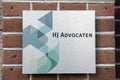 Billboard HJ Advocaten Lawyers Sign At Amsterdam The Netherlands 2020