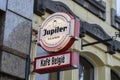 Billboard Jupiler Beer At The Kafe Belgie At Utrecht The Netherlands 27-12-2019