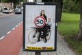 Billboard 50 KM Speedlimit At Diemen The Netherlands 5-7-2020 Royalty Free Stock Photo