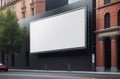 billboard in the middle of a city,Free billboard mockup Royalty Free Stock Photo