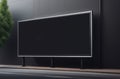 billboard in the middle of a city,Free billboard mockup Royalty Free Stock Photo