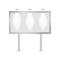 Billboard mockup. Blank horizontal outdoor advertising stand board. Vector.