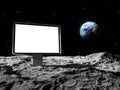 Billboard on moon Royalty Free Stock Photo