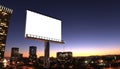 Billboard in night city Royalty Free Stock Photo