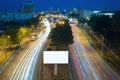 Billboard in the night city Royalty Free Stock Photo