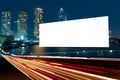 Billboard night or outdoor advertising Royalty Free Stock Photo