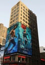 Billboard promoting new Aquaman superhero film based on the DC Comics character of the same name, distributed by Warner Bros