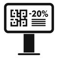 Billboard sale code icon simple vector. Package deal Royalty Free Stock Photo