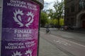 Billboard At The Street In Front Of The Paradiso Building At Amsterdam The Netherlands 2019