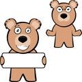 Billboard Teddy bear character cartoon kawaii expressions pack