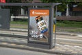 Billboard Thuisbezorgd.nl At A Tram Stop Amsterdam The Netherlands 2019 Royalty Free Stock Photo