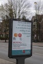 Billboard Voor Elkaar During The Corona Virus Outbreak At Amsterdam THe Netherlands 2020 Royalty Free Stock Photo