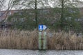 Billboard Waiting Space For Boats At The Bridge At Diemen The Netherlands 1-12-2020