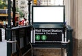 Billboard in Wall Street Station Royalty Free Stock Photo