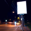 Billboards at side road in night