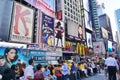 Billboards on Times Square in New York City Royalty Free Stock Photo