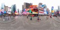 Billboards on Times Square New York USA. 360 VR equirectangular photo Royalty Free Stock Photo