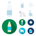 Billet pack, sheep.blue, canister.Moloko set collection icons in cartoon,flat style vector symbol stock illustration web