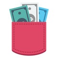 Billfold wallet, card holder Color Isolated Vector icon which can be easily modified