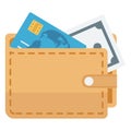 Billfold wallet, card holder Color Isolated Vector icon which can be easily modified
