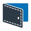 Billfold wallet, cash wallet Vector Icon which can easily modify