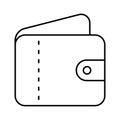 Billfold wallet, cash wallet Vector icon which can easily modify