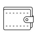 Billfold wallet, cash wallet Vector icon which can easily modify