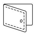 Billfold wallet, cash wallet Vector Icon which can easily modify