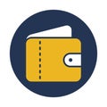 Billfold wallet, cash wallet Vector icon which can easily modify