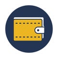 Billfold wallet, cash wallet Vector icon which can easily modify