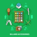 Billiard Accessories Round Composition