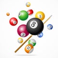 Billiard Ball Concept. Vector