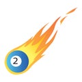 Billiard Ball in Fire Royalty Free Stock Photo