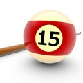 Billiard Ball Number Fifteen Royalty Free Stock Photo