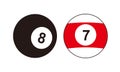 billiard ball Sports balls minimal flat line icon