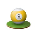 billiard ball. Vector illustration decorative design Royalty Free Stock Photo