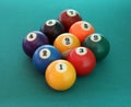 Billiard balls nine