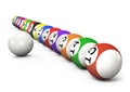 Billiard balls out of American billiards