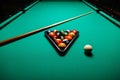 Billiard Balls In A Pool Table.
