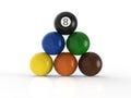 Billiard balls pyramid