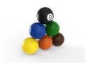 Billiard balls pyramid