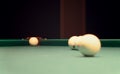 Billiard Balls on Top of Pool Table Royalty Free Stock Photo