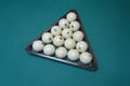 Billiard balls in the triangle Royalty Free Stock Photo