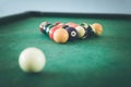 Billiard in a bar, quitting time Royalty Free Stock Photo