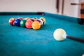 Billiard in a bar, quitting time Royalty Free Stock Photo