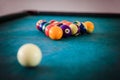 Billiard in a bar, quitting time Royalty Free Stock Photo